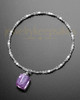 Luxury Lavender Crystal Cube Sterling Cremation Bracelet