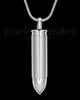 Silver Bulleted Stainless Cremation Pendant