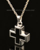 Cremation Necklace Jewelry 14k White Gold Mystic Cross Keepsake