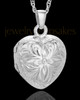 Cremation Jewelry Sterling Silver Daisy Heart Keepsake