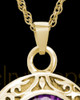 Keepsake Cremation Jewelry Gold Vermeil Plum