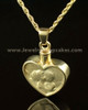 Memorial Pendant Solid 14K Gold True Love Keepsake