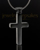 Black Plated Cross Locket For Ashes Necklace With Engraving