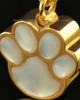 Pet Necklace Urn 14K Gold Pearly Paw Keepsake