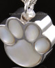 Pet Necklace Urn 14K White Gold Pearly Paw Keepsake