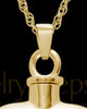 Pet Urn Jewelry Gold Vermeil Paws on Heart Keepsake