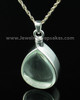 Cremains Pendant Sterling Silver and Glass Tearful Necklace