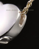 14k White Gold Remembrance Pendant Commitment Heart - Engravable