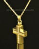 14k Gold Memorial Jewelry Dazzling Cross Keepsake