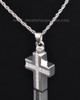 Memorial Jewelry Sterling Silver Dazzling Cross Keepsake