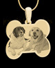 Gold Doggie Bone Photo Engraved Pendant