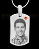 November Stainless Photo Small Dog Tag