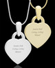 January Gold Small Photo Engraved Heart Pendant