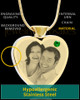 May Gold Plated Photo Engraved Heart Cremation Pendant