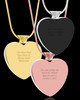June Gold Plated Photo Engraved Heart Cremation Pendant