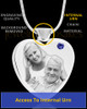 September Stainless Steel Photo Engraved Heart Cremation Pendant