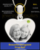 August Stainless Steel Memories Heart Photo Pendant