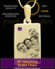 February Rectangle Gold Plated Photo Engraved Pendant