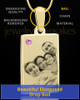 June Rectangle Gold Plated Photo Engraved Pendant