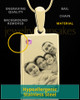 June Rectangle Gold Plated Photo Engraved Pendant