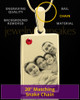 July Rectangle Gold Plated Photo Engraved Pendant