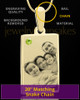 August Rectangle Gold Plated Photo Engraved Pendant