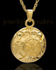 Irish Round 14 Karat Yellow Gold Cremation Jewelry