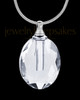 Clear Etched Glass Sphere Cremation Jewelry