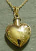 Keepsake Jewelry Half Etched Heart - Gold Plated