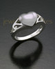 Ladies White Gold Filigree Heart Cremation Ring