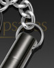 Black Cylinder Keychain For Ashes Holder With Engraving