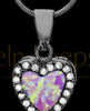 Black Plated Safekeeping Heart Cremation Urn Pendant