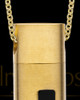 Men's Spirited Gold Plated Cylinder Urn Pendant