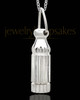 Men's Grand Silver Plated Cylinder Keepsake Pendant