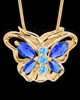 Gold Bejeweled Butterfly Cremation Pendant