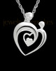 Cremation Keepsake White Gold Heartfelt Keepsake