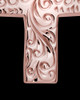 Memorial Pendant Urn Etched Cross - 14k Rose Gold-Large