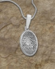 Oval Sterling Silver Thumbprint Pendant