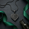 Thumbprint Heart Black Plated Pendant