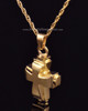 Memorial Necklace Gold Plated Classic Cross