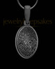 Black Plated Oval Thumbprint Pendant