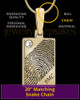 Gold Plated Birthstone Rectangle Thumbprint Pendant