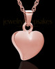 Jewelry Urn 14k Rose Gold Mighty Heart Keepsake