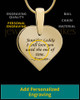 Gold Plated Bounded Heart Thumbprint Pendant