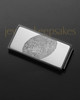 Silver on Black Stainless Thumbprint Money Clip