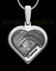 Sterling Silver Raised Heart Thumbprint Pendant