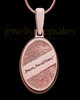 Rose Gold Sterling Silver Signature Oval Thumbprint Pendant