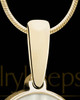 Solid 14K Gold Pearly Initial Ash Jewelry