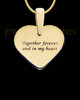 Northern Lights Heart Gold Plated Ash Jewelry