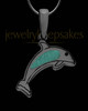 Dainty Dolphin Black Finish Ash Jewelry